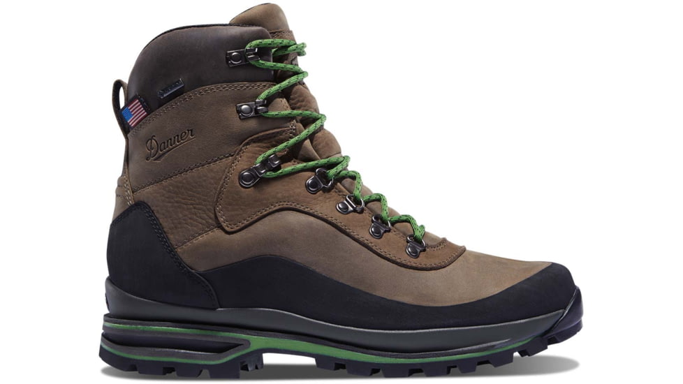 Danner Crag Rat USA 7in Hiking Boot - Mens, Brown/Green, 9.5D, 67810-9.5D