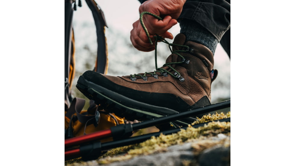 Danner Crag Rat USA 7in Hiking Boot - Mens, Brown/Green, 9.5D, 67810-9.5D