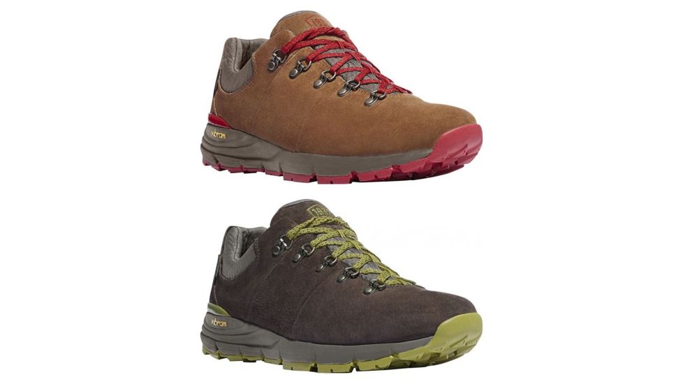 Danner Mountain 600 Low Hiking Shoe - Men's, Brown/Red, Dark Brown/Lichen