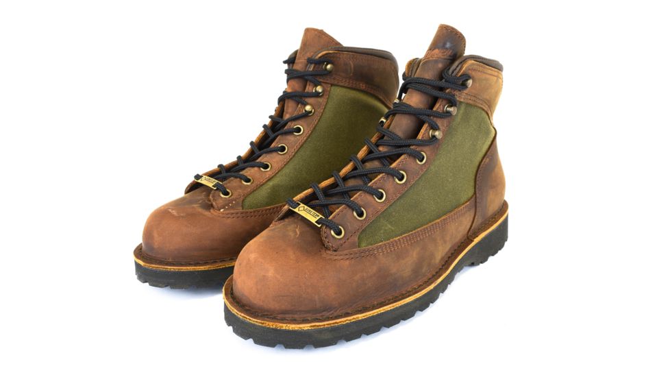 Danner Ridge Hiking Boot - Men's-Dark Brown/Forest Green-Wide-8.5