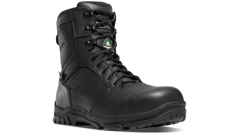 Danner Men's Lookout EMS/CSA Side-Zip 8in Non-Metallic Toe Boots, Black, 6.5XW, 23826-6-5XW