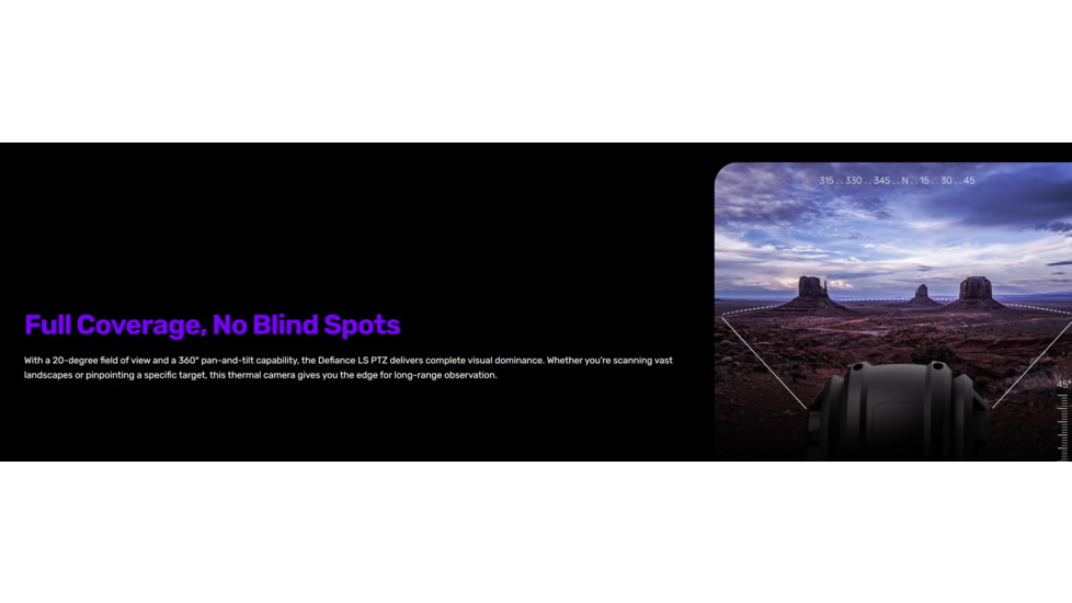 Dark 30 Defiance LS 384 PTZ Thermal Imaging Camera, 30mm, 60 Hz, 640x480 Pixels, Black, DT27001