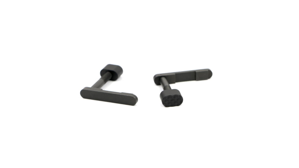 Dark Hour Defense 4130 Steel Mag Catch W/ V Seven Ultra-Light Mag Catch Diamond Button for AR15/308DPMS/SR25, Black, DHMAGCR