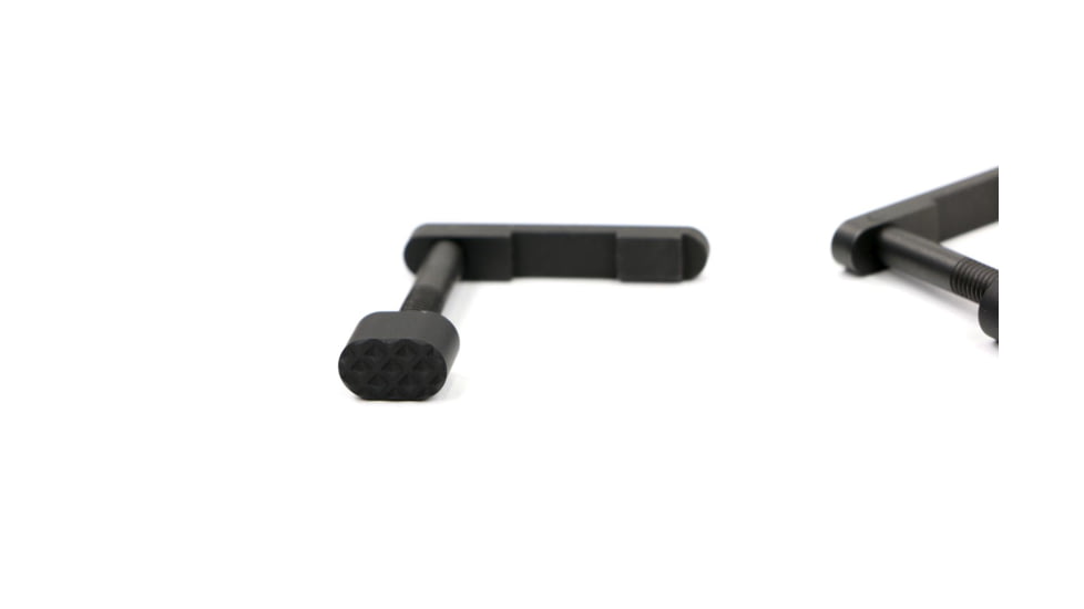 Dark Hour Defense 4130 Steel Mag Catch W/ V Seven Ultra-Light Mag Catch Diamond Button for AR15/308DPMS/SR25, Black, DHMAGCR
