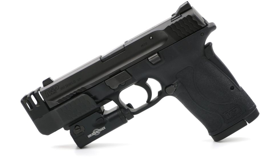 Dark Hour Defense M&amp;P 380 EZ Compensated Stand Off Device w/Rail f/ Light Attachment, 6.5inX3.5inX2in, Black, DHMPSOD-EZ