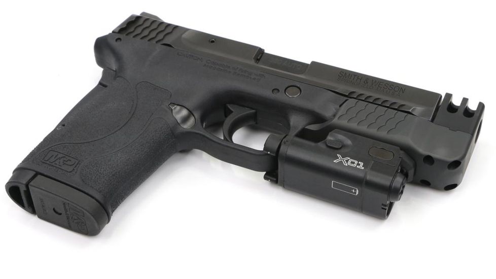 Dark Hour Defense M&amp;P 380 EZ Compensated Stand Off Device w/Rail f/ Light Attachment, 6.5inX3.5inX2in, Black, DHMPSOD-EZ