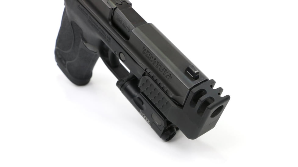 Dark Hour Defense M&amp;P 380 EZ Compensated Stand Off Device w/Rail f/ Light Attachment, 6.5inX3.5inX2in, Black, DHMPSOD-EZ