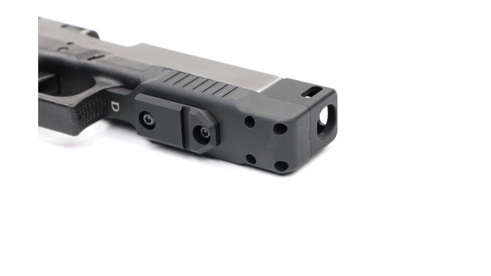 Dark Hour Defense Stand Off Device for Glock 17 9mm/.357, Standard Size w/ Compensator &amp; Rail, Black DHGSOD-17CR