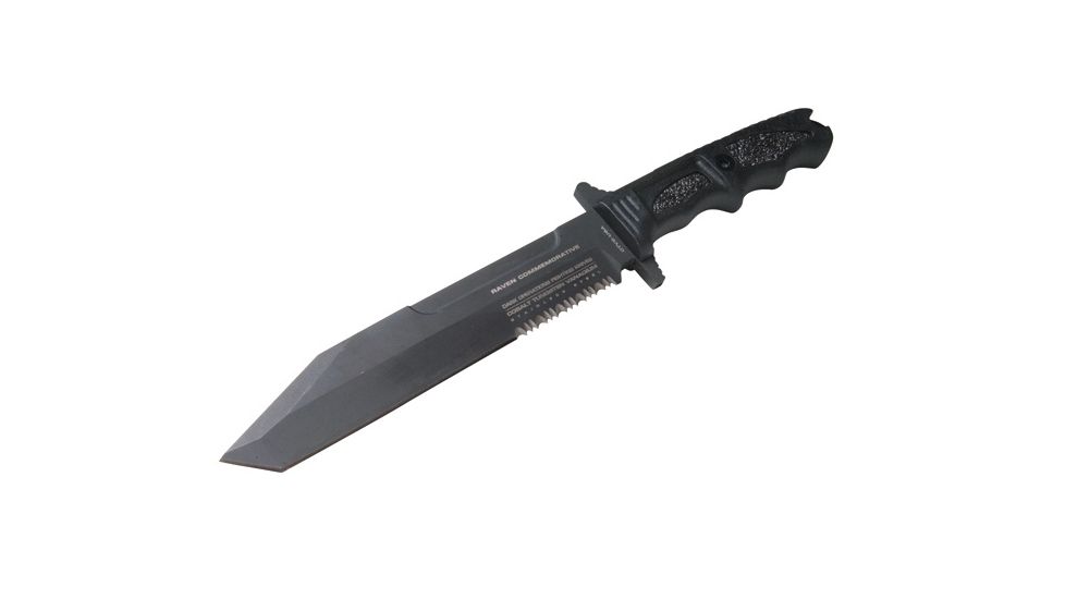 Dark Ops Doh101the Black Raven Tactical Knife With Sheath Ticn Finish