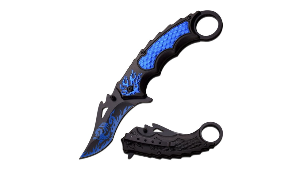 Dark Side Blades Folding Blade, 3in, Stainless Steel Blade, Handle DS-A051BL