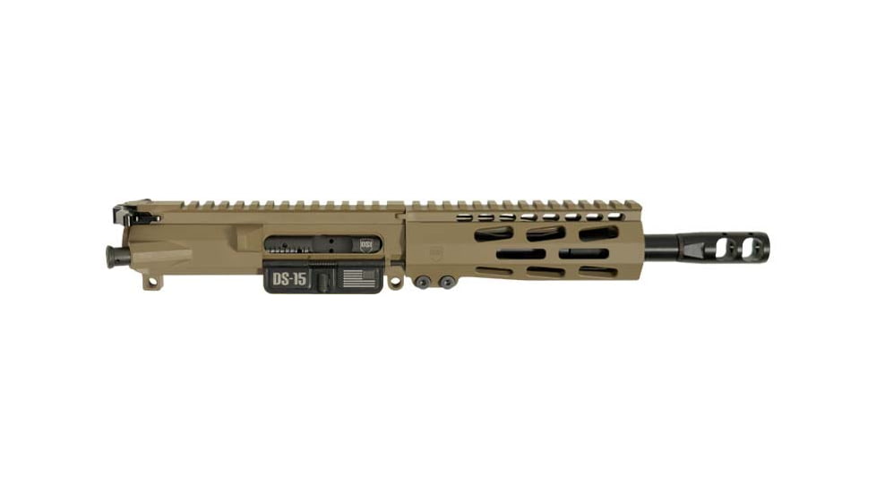 Dark Storm Industries DS-15 AR-15 Typhoon 5.56x45mm NATO 7.5inch Upper Receiver, Pistol Length, 1-7 Twist, 1/2x28, Firestorm Compensator, Cerakote, Flat Dark Earth, DSI-UC5-TYP-7P7-T5-FDE