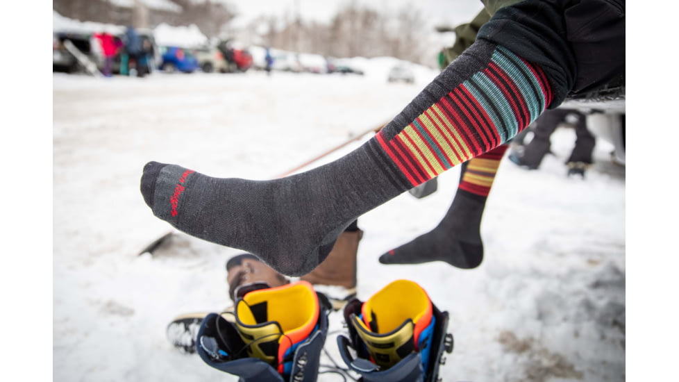 Darn Tough Backwoods OTC Lightweight Ski Sock - Mens, Charcoal, Large, 8016-CHARCOAL-L-DARN