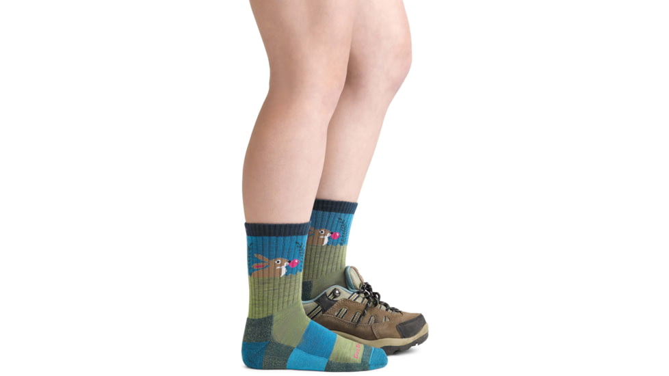 Darn Tough Bubble Bunny Jr. Micro Crew Lightweight Sock - Kids, Willow, Medium, 3032-WILLOW-M-DARN