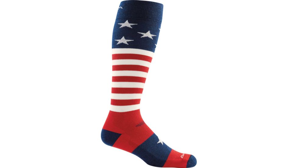 Darn Tough Captain Stripe Over-the-Calf Light Sock - Mens, Stars And Stripes, Large, 1815-STARS-N-STRIPES-L