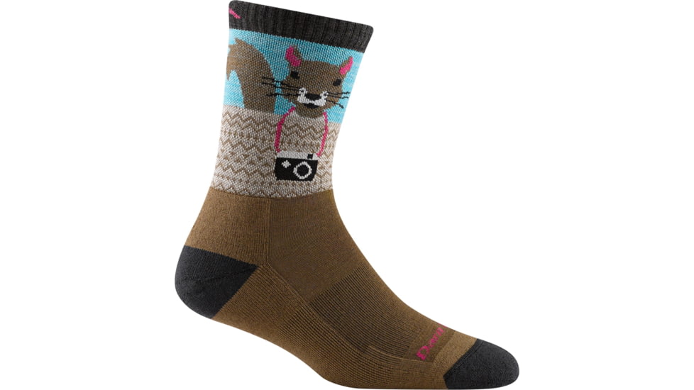 Darn Tough Critter Club Micro Crew Lightweight Sock with Cushion - Womens, Acorn, Medium, 5001-ACORN-M-DARN