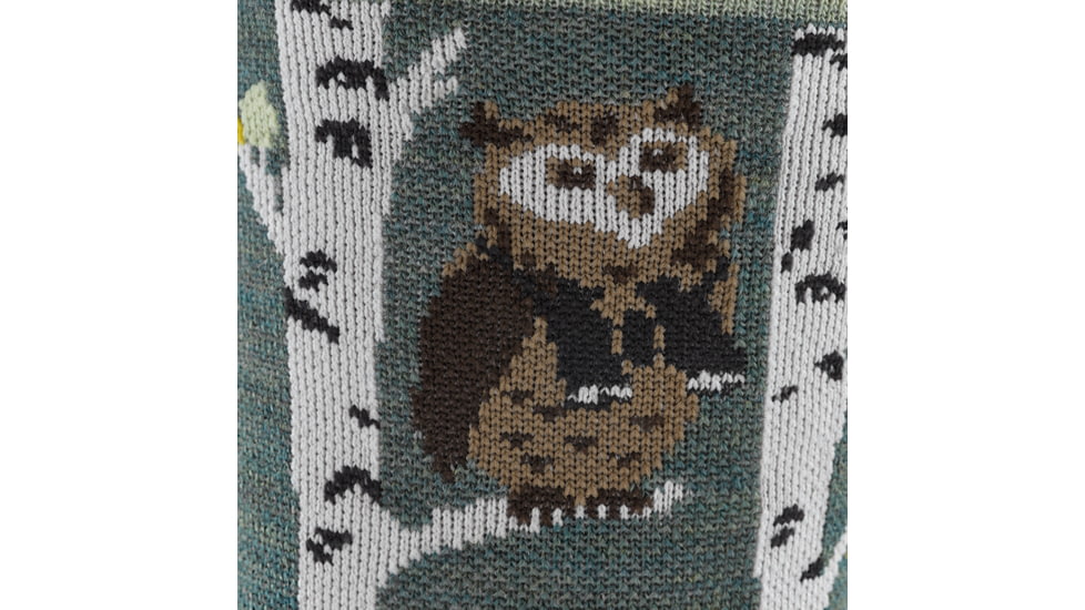 Darn Tough Critter Club Micro Crew Lightweight with Cushion Socks - Womens, Owl Green, Medium, 5001-C-7072-04