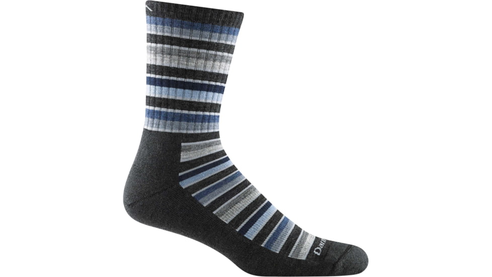 Darn Tough Decade Stripe Micro Crew Midweight Hiking Sock - Mens, Black, Medium, 1992-BLACK-M-DARN