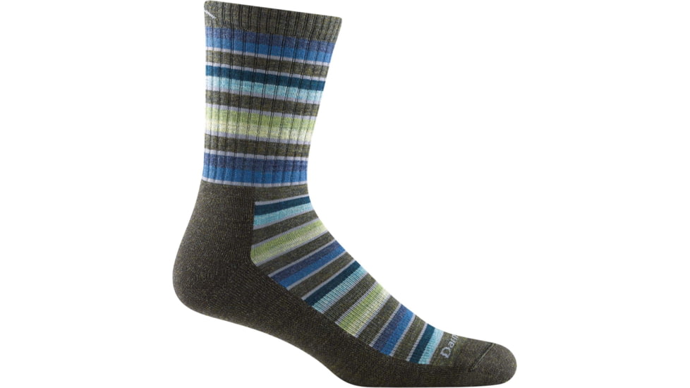 Darn Tough Decade Stripe Micro Crew Midweight Hiking Sock - Mens, Forest, Large, 1992-FOREST-L-DARN