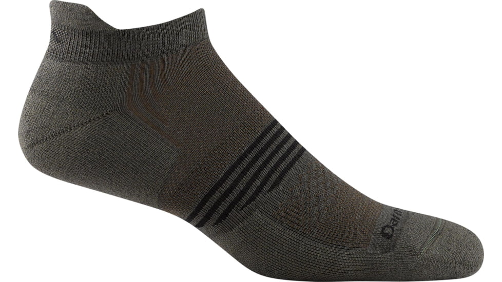Darn Tough Element No Show Tab Lightweight Sock with Cushion - Mens, Fatigue, X-Large, 1101-FATIGUE-XL-DARN
