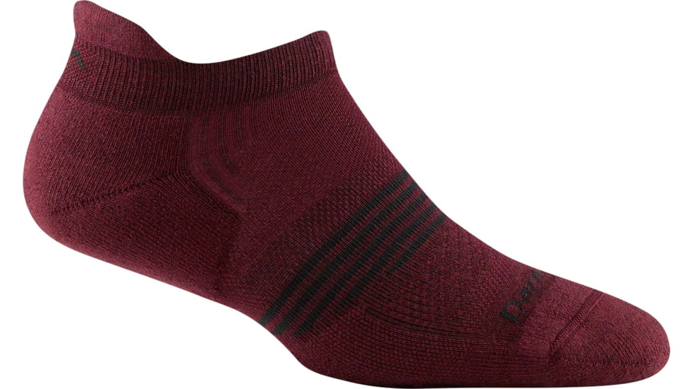 Darn Tough Element No Show Tab Lightweight Sock with Cushion - Womens, Burgundy, Large, 1106-BURGUNDY-L-DARN