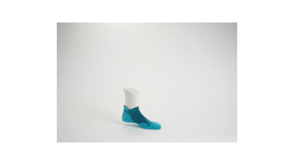 Darn Tough Element No Show Tab Lightweight with Cushion Shoes - Womens, Cyan, Small, 1112-CYAN-S-DARN