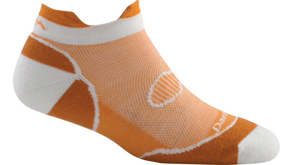 Endurance Double Cross Light No Show Sock - Womens-Mandarin-Small