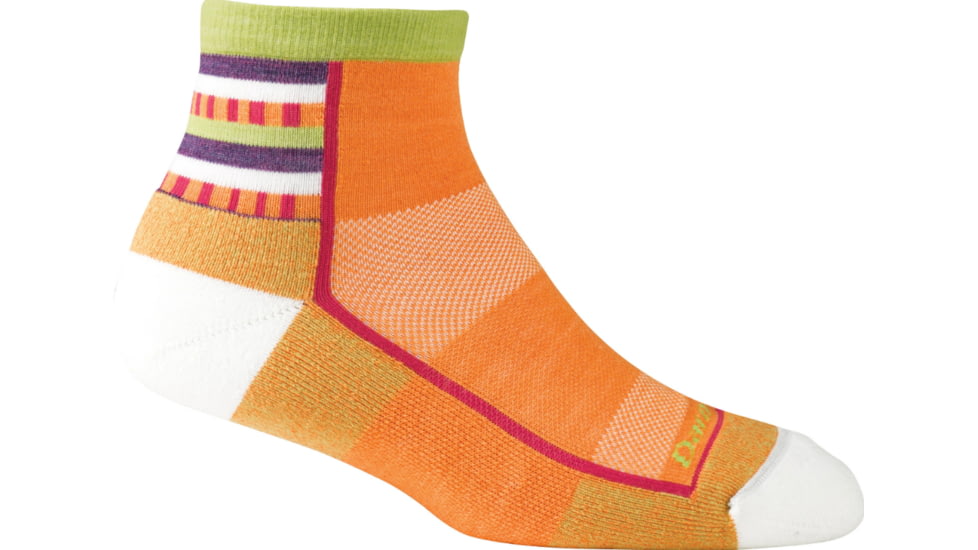Endurance Fastback Light 1/4 Crew Sock - Womens-Tangerine-Small