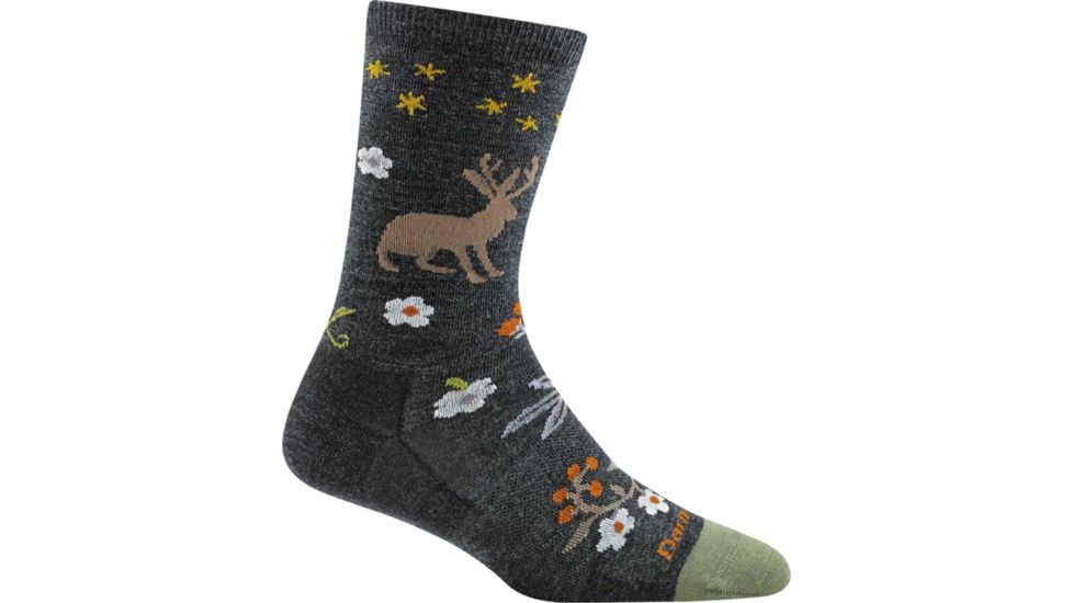 Darn Tough Folktale Crew Light Sock - Womens, Charcoal, Large, 6016-CHARCOAL-L-DARN