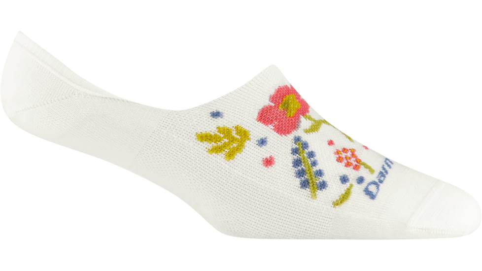 Darn Tough Garden Party No Show Hidden Lightweight Socks - Womens, White, Small, 6072_WHITE_S_DARN