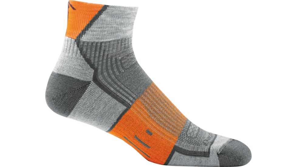 Darn Tough Grit 1/4 Light Cushion Sock - Mens, Gray, Large, 1003-GRAY-L-DARN