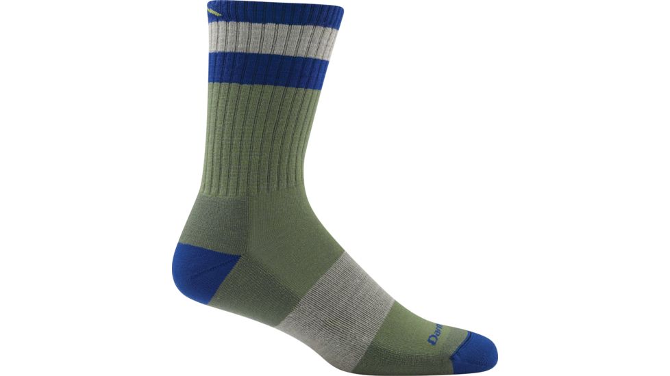 Darn Tough Hike/Trek Haselton Micro Crew Light Cushion Sock - Men's-Green-Large