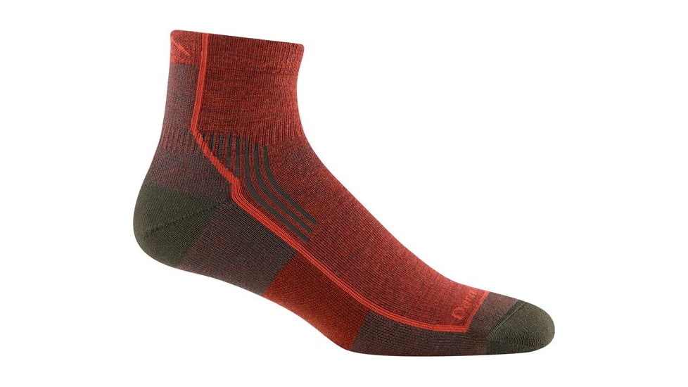 Darn Tough Hiker 1/4 Midweight with Cushion Socks - Mens, Chestnut, Medium, 1959-CHESTNUT-M-DARN