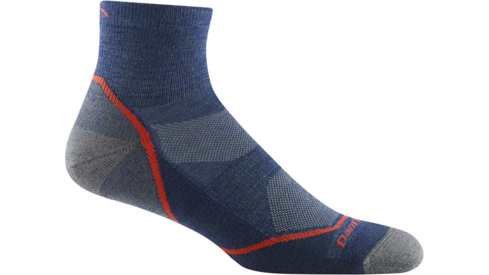 Darn Tough Light Hiker Quarter Lightweight Hiking Sock - Mens, Denim, Extra Large, 1991-DENIM-XL-DARN