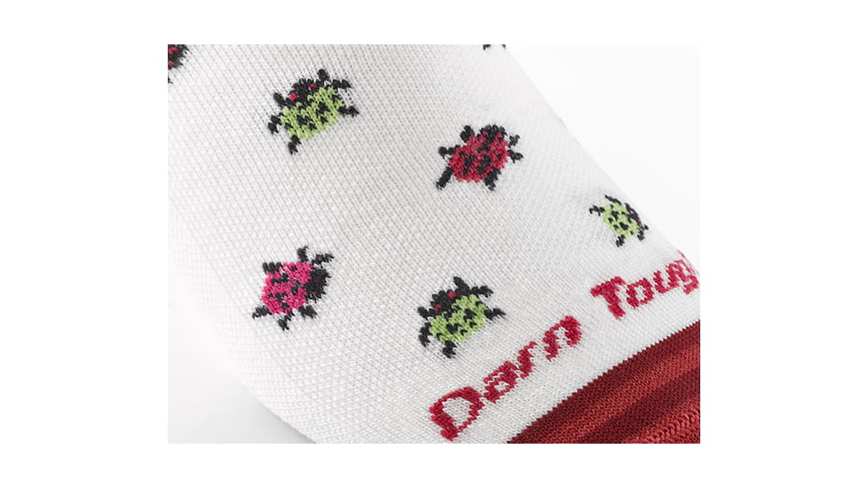 Darn Tough Lucky Lady No Show Lightweight Socks - Womens, White, Small, 6074-N-2009-03