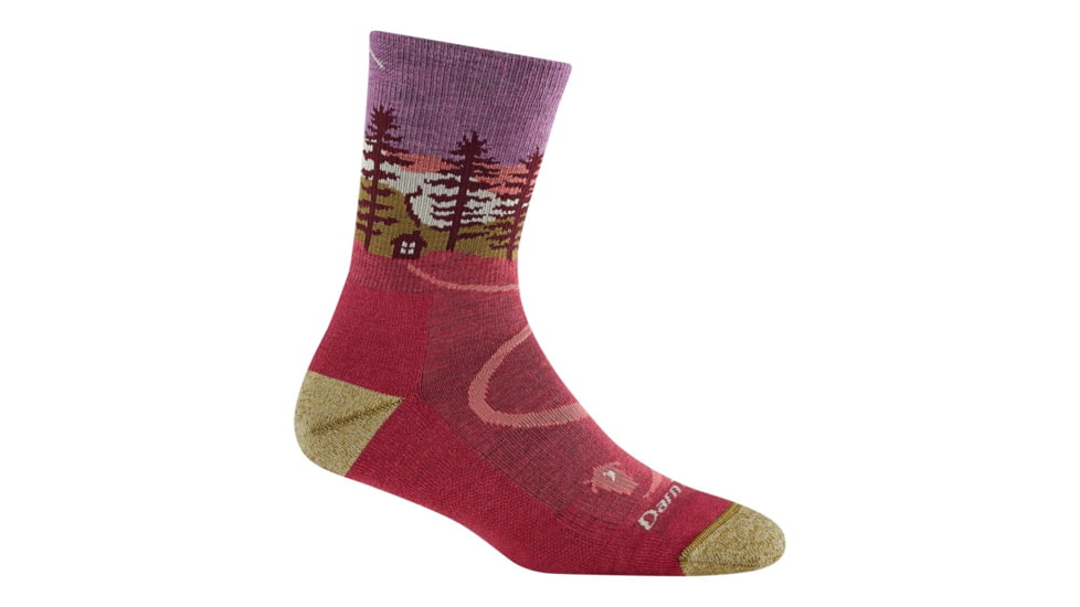 Darn Tough Northwoods Micro Crew Midweight with Cushion Socks - Womens, Cranberry, Large, 5013-CRANBERRY-L-DARN