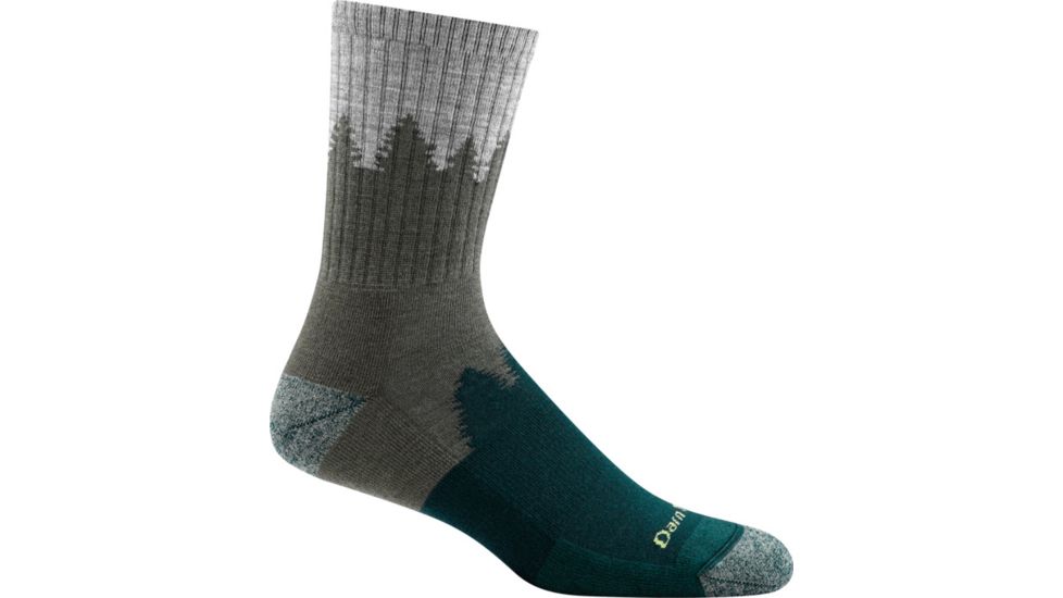 Darn Tough Number 2 Micro Crew Cushion Sock - Mens, Green, Extra Large, 1974-GREEN-XL-DARN