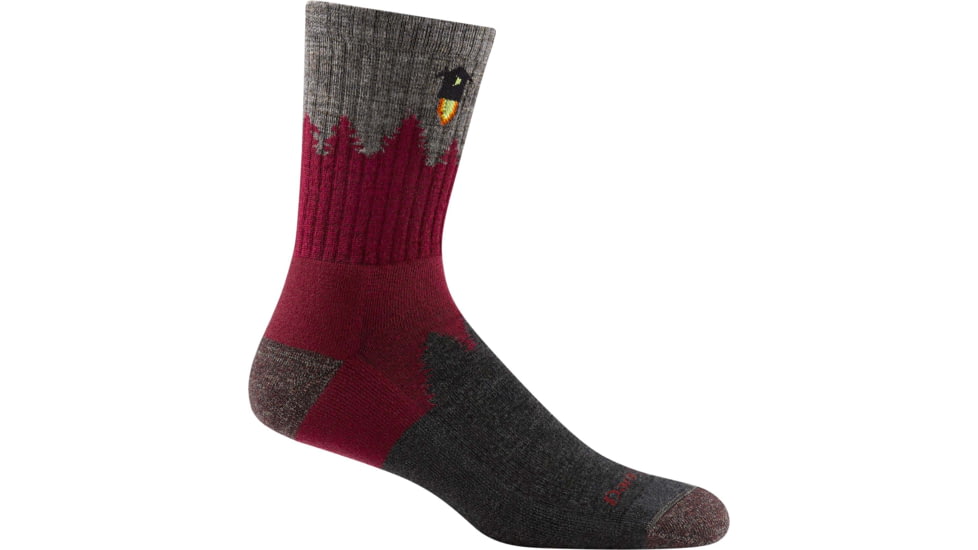 USED Darn Tough Number 2 Micro Crew Midweight Hiking Sock - Mens, Burgundy, Large, 1974-BURGUNDY-L-DARN, EDEMO1