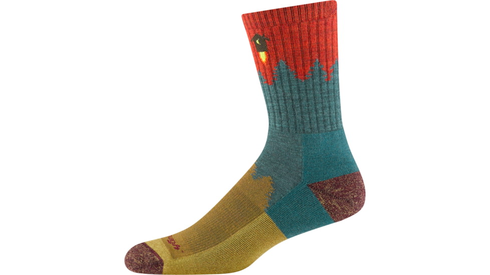 Darn Tough Number 2 Micro Crew Midweight with Cushion Boots - Mens, Teal, Large, 1974-TEAL-L-DARN