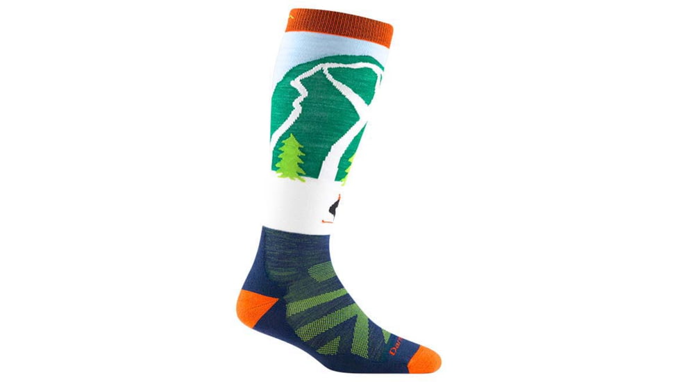 Darn Tough Pow Cow Over-The-Calf Midweight Sock - Kids, Green, Small, 3036-GREEN-S-DARN