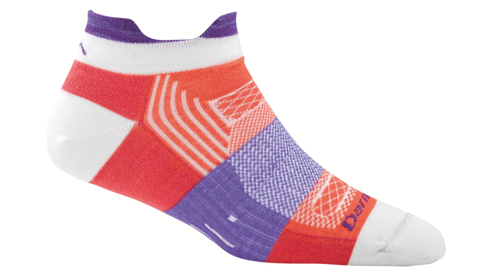 Darn Tough Pulse No Show Tab Light Cushion Sock - Womens, Coral, Medium, 1797-CORAL-M-DARN