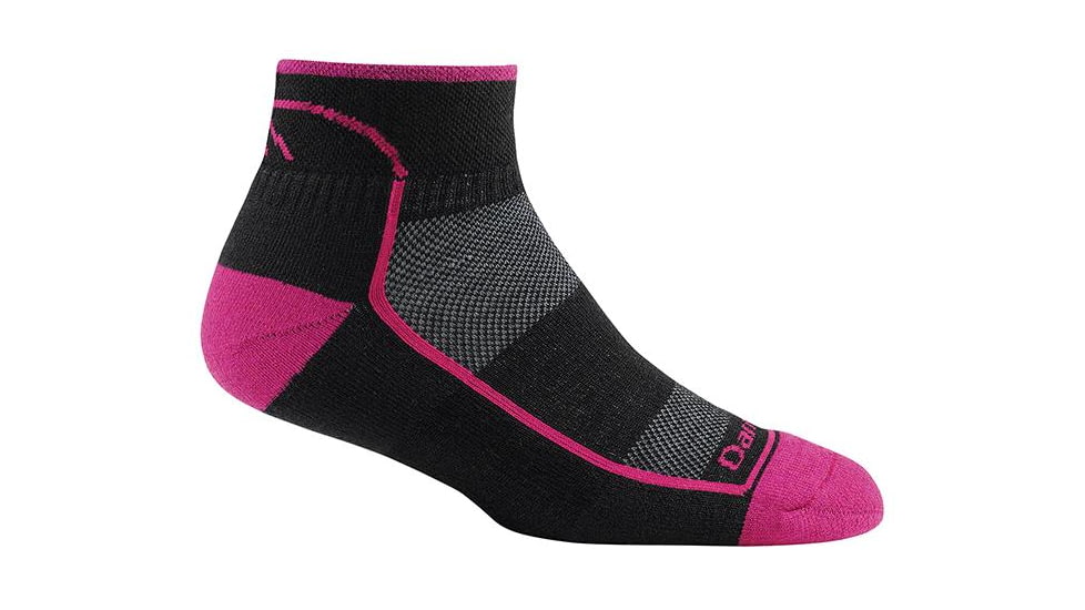 Darn Tough Run/Bike 1/4 Sock Cushion - Women's-Blackenberry-Large