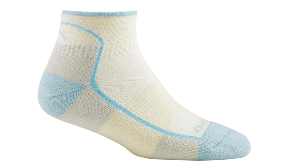 Darn Tough Run/Bike 1/4 Sock Cushion - Women's-Glacier-Large