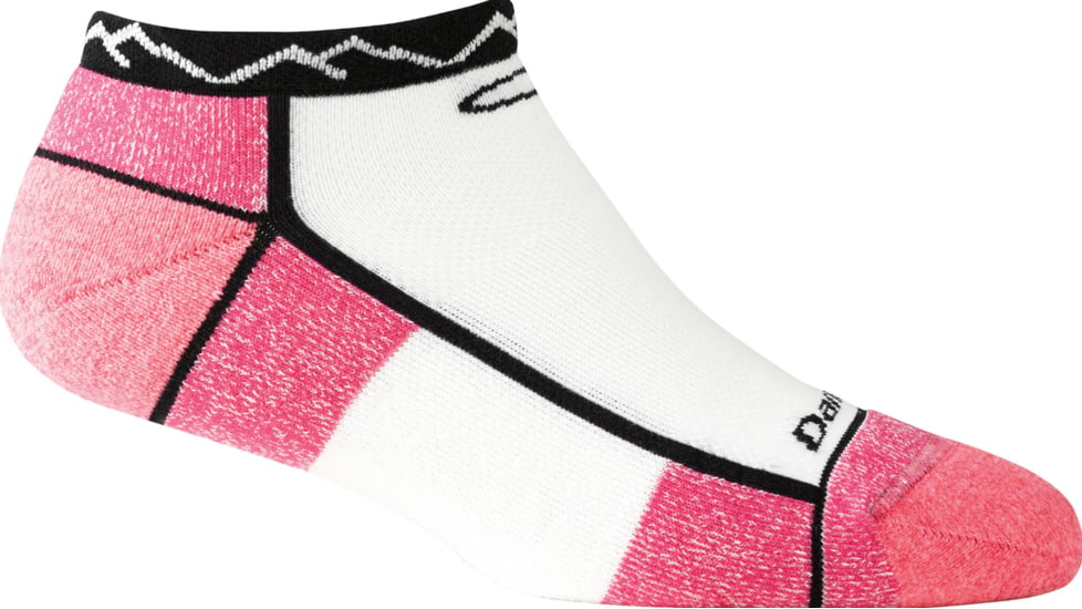 Darn Tough Run/Bike No-Show Mountain Top Sock - Womens-Hot Pink-Small