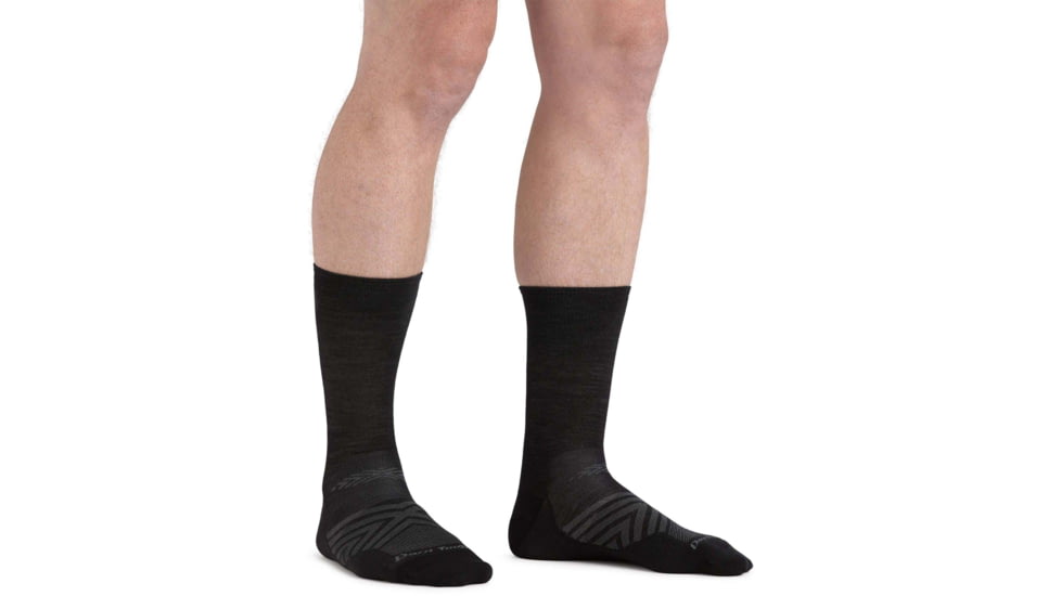 Darn Tough Run Micro Crew Ultra-Lightweight Running Sock - Mens, Black, Large, 1035-BLACK-L-DARN