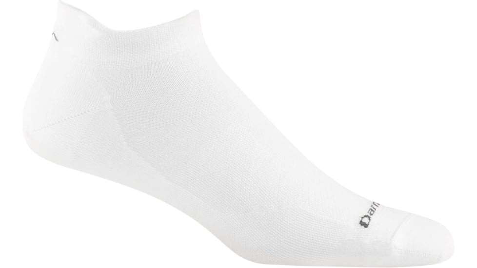 Darn Tough Run No Show Tab Ultra-Lightweight Running Sock - Mens, White, Large, 1033-WHITE-L-DARN