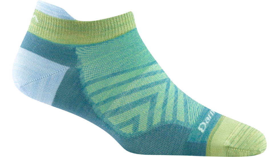 Darn Tough Run No Show Tab Ultra-Lightweight Sock - Womens, Aqua, Small, 1043-AQUA-S-DARN