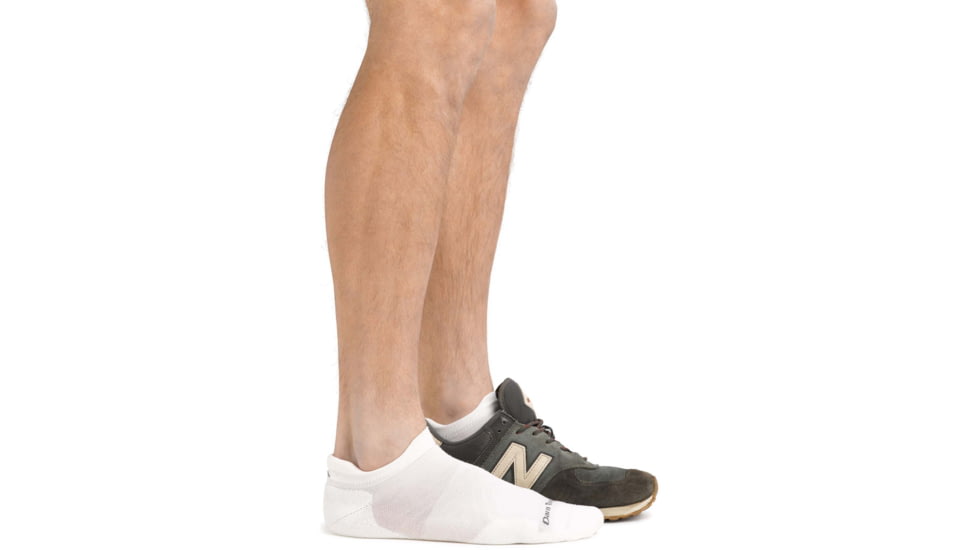 Darn Tough Run No Show Tab Ultra-Lightweight w/ Cushion Running Sock - Mens, White, Extra Large, 1039-WHITE-XL-DARN