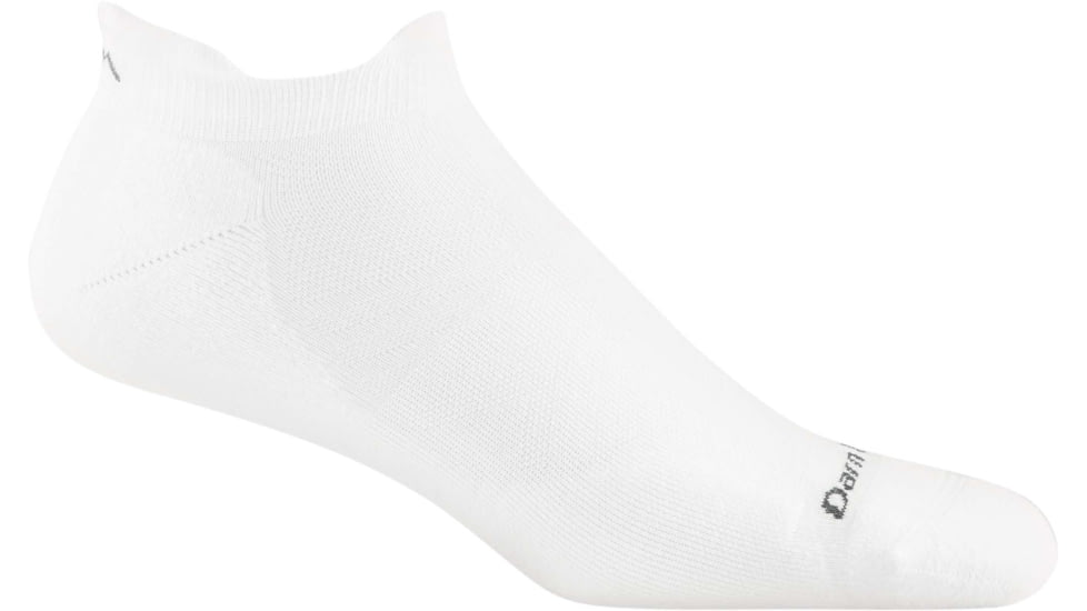 Darn Tough Run No Show Tab Ultra-Lightweight w/ Cushion Running Sock - Mens, White, Extra Large, 1039-WHITE-XL-DARN