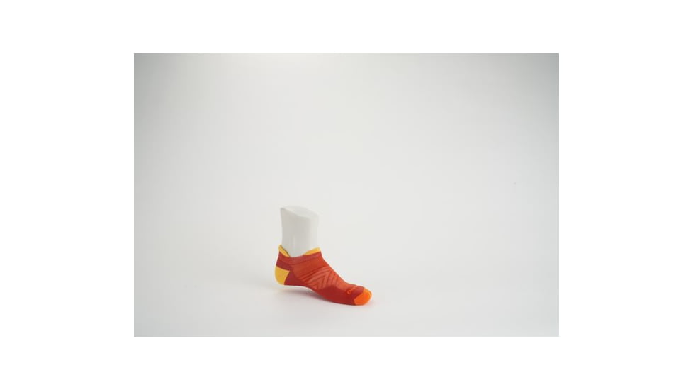 Darn Tough Run No Show Tab Ultra-Lightweight with Cushion Socks - Mens, Lava, Large, 1039-LAVA-L-DARN