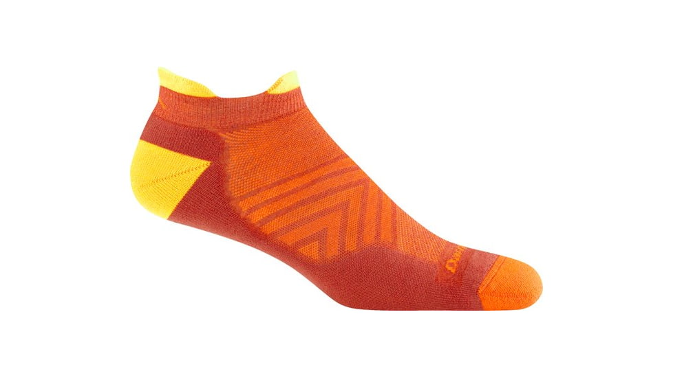 Darn Tough Run No Show Tab Ultra-Lightweight with Cushion Socks - Mens, Lava, Large, 1039-LAVA-L-DARN